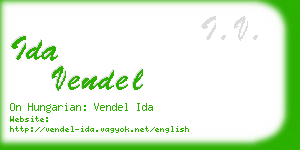 ida vendel business card